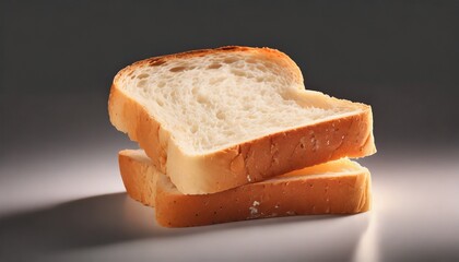 slice of white bread - obrazy, fototapety, plakaty