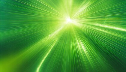 green light burst abstract background