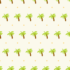 Fototapeta na wymiar Vector illustration. Seamless summer pattern with hand drawn beach background elements such as watermelon, sunglasses, flowers, hat, pineapple, clouds.