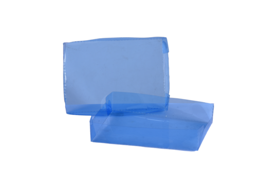 beautiful red gift box with open lid with side view and space for text on white background