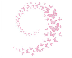 pink flower background pink butterfly