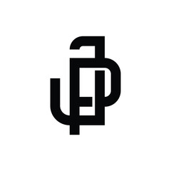 JP bussines design logo vector monogram letter