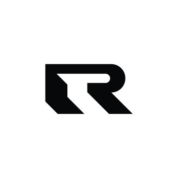 R bussines design logo vector monogram letter
