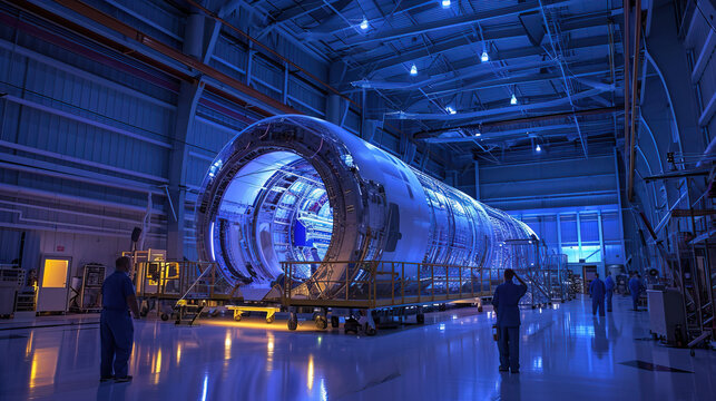 "The structure of the aircraft is a complex process of innovation." The title is underlined with a bold line to attract the viewer's attention.