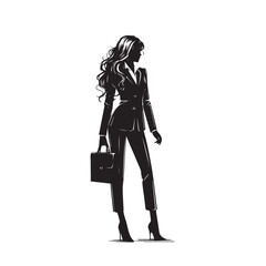 silhouettes of people women. office work. silhouette of a girl in an office suit