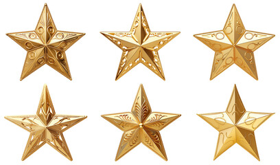 set of golden stars