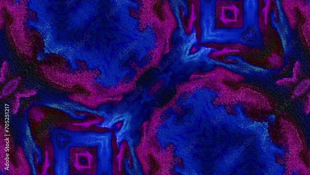 Aufkleber abstract multicolored particles fluid isolated on black. fluid art flowing effect. psychedelic color