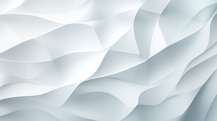 Abstract White Paper Waves - Contemporary Design created with Generative AI technology - obrazy, fototapety, plakaty