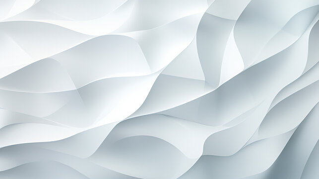 Abstract White Paper Waves - Contemporary Design created with Generative AI technology
