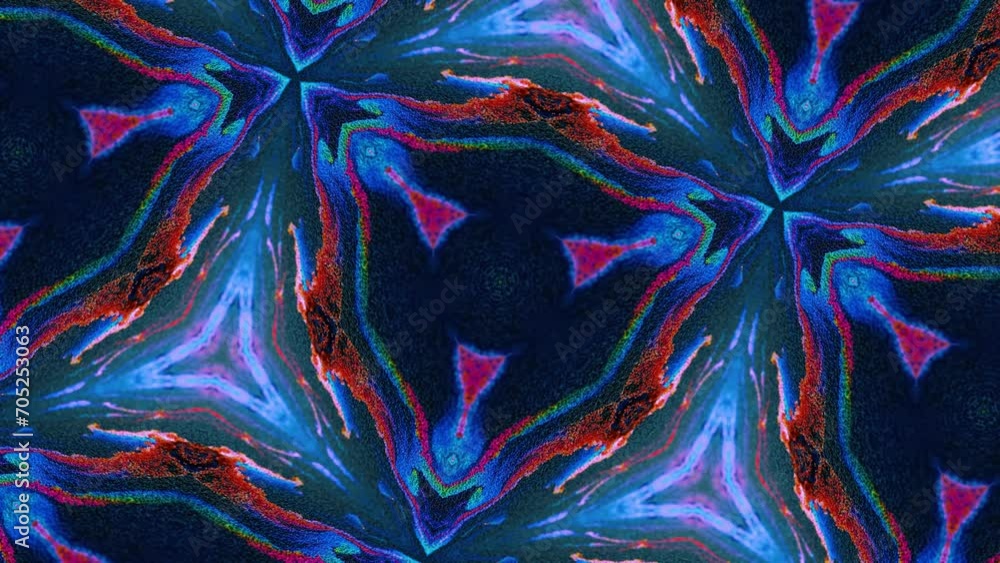 Poster abstract multicolored particles fluid isolated on black. fluid art flowing effect. psychedelic color