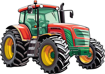 Obraz premium tractor isolated on a white background, vector illustration, eps
