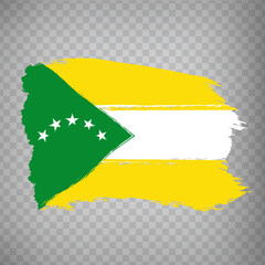 Flag of Panama Oeste Province brush strokes. Flag  Panama Oeste Province of Panama on transparent background for your web site design, app, UI.  EPS10.