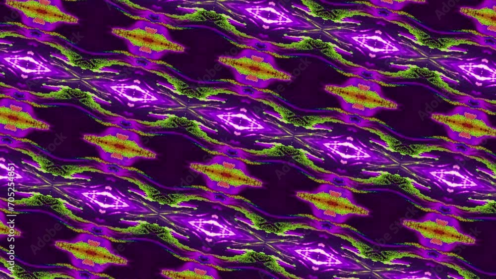 Poster abstract multicolored particles fluid isolated on black. fluid art flowing effect. psychedelic color