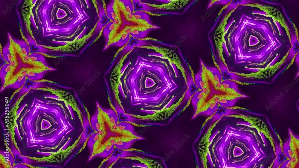 Poster abstract multicolored particles fluid isolated on black. fluid art flowing effect. psychedelic color