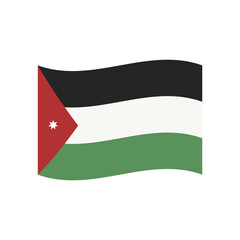 Jordan flag wave banner middle east