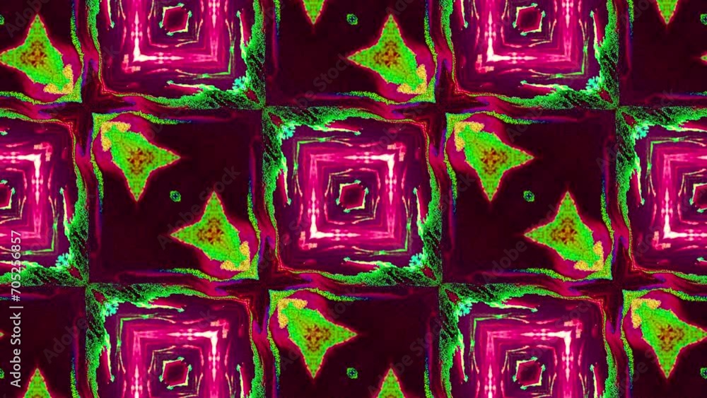 Poster abstract multicolored particles fluid isolated on black. fluid art flowing effect. psychedelic color
