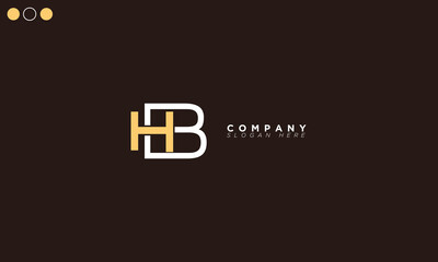 Obraz premium HB Alphabet letters Initials Monogram logo BH, H and B