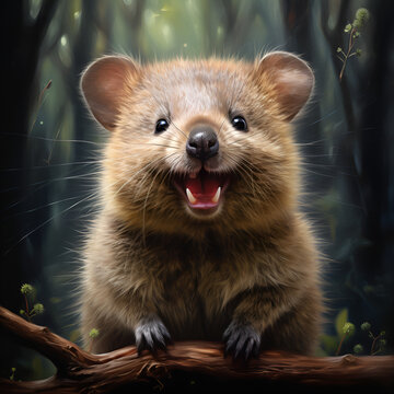 Quoka animal smiling,generative ai