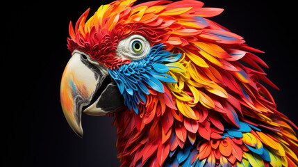 Fototapeta premium Parrots with intricate details of their rainbow-colored plumage