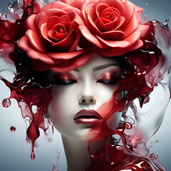 red rose women
