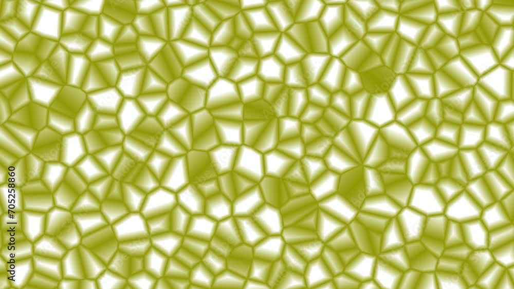 Poster abstract yellow motion background of chaotic green pieces moving randomly. abstract shapes. fracture