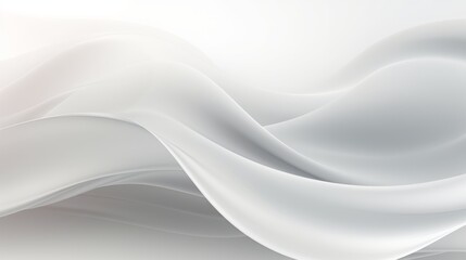 Abstract White and Light Gray Wave: Modern Soft Luxury Texture with Smooth and Clean Subtle Background AI Generated