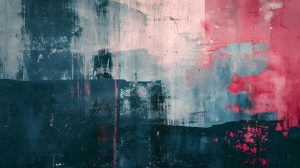 Grunge texture overlay on a minimalist abstract composition, urban street art feel - obrazy, fototapety, plakaty