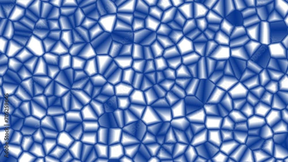 Poster abstract blue motion background of chaotic green pieces moving randomly. abstract shapes. fractured 