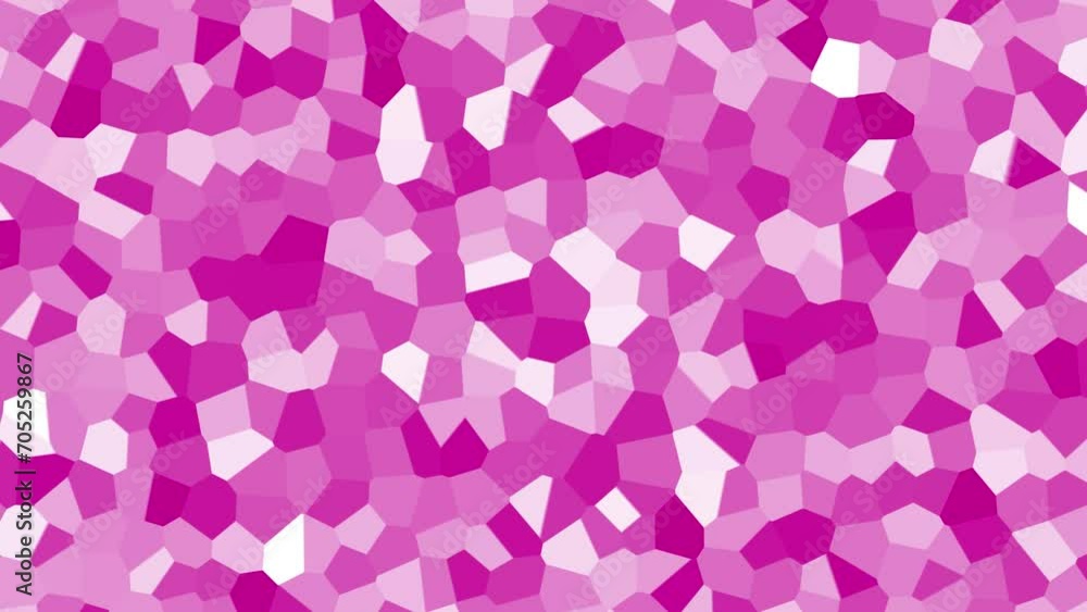 Poster abstract pink motion background of chaotic green pieces moving randomly. abstract shapes. fractured 