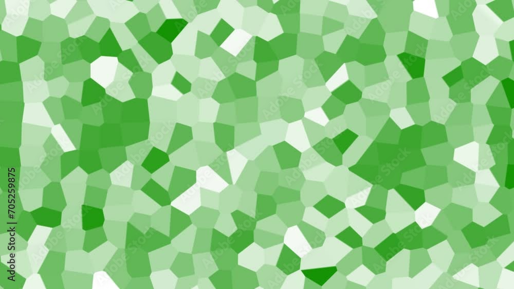 Poster abstract green motion background of chaotic green pieces moving randomly. abstract shapes. fractured