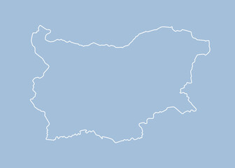 Vector outline map Bulgaria, line border country