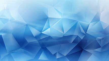 Abstract Blue Crystal Geometric Mosaic Background with Triangular Digital Textures AI Generated
