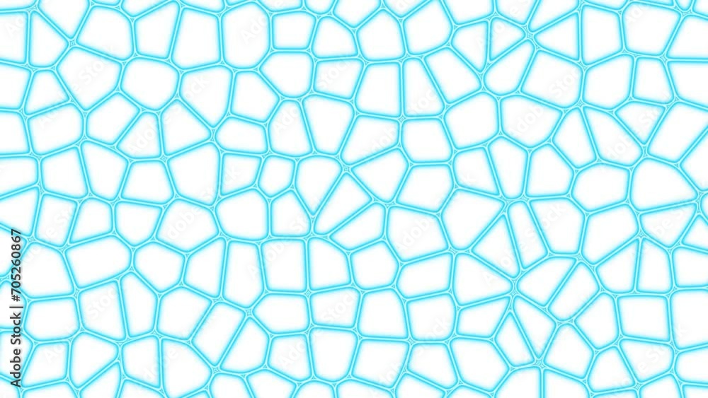 Poster abstract blue motion background of chaotic green pieces moving randomly. abstract shapes. fractured 