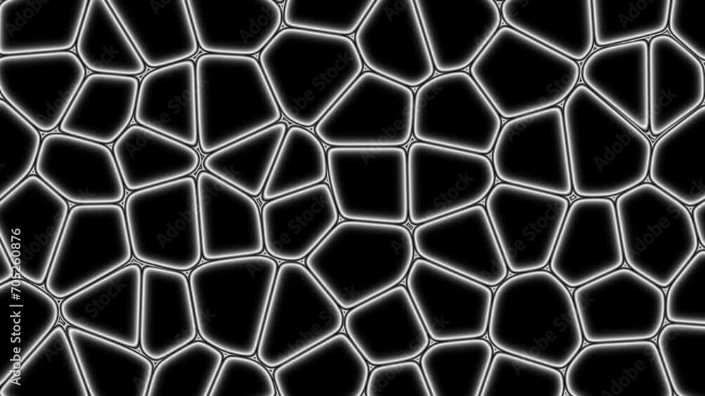 Poster black and white mosaic with a minimal wavy surface. random waving. abstract background from chaotic 