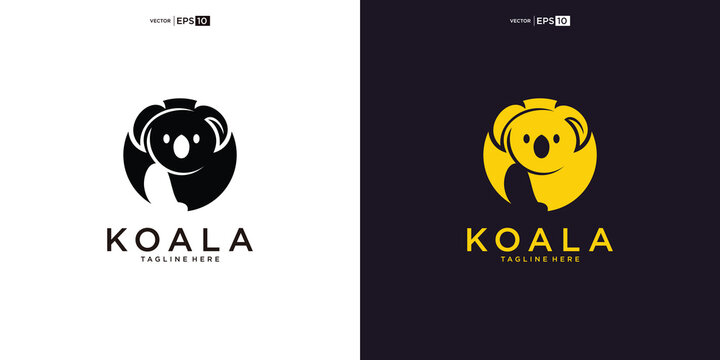 koala logo design vector inspiration