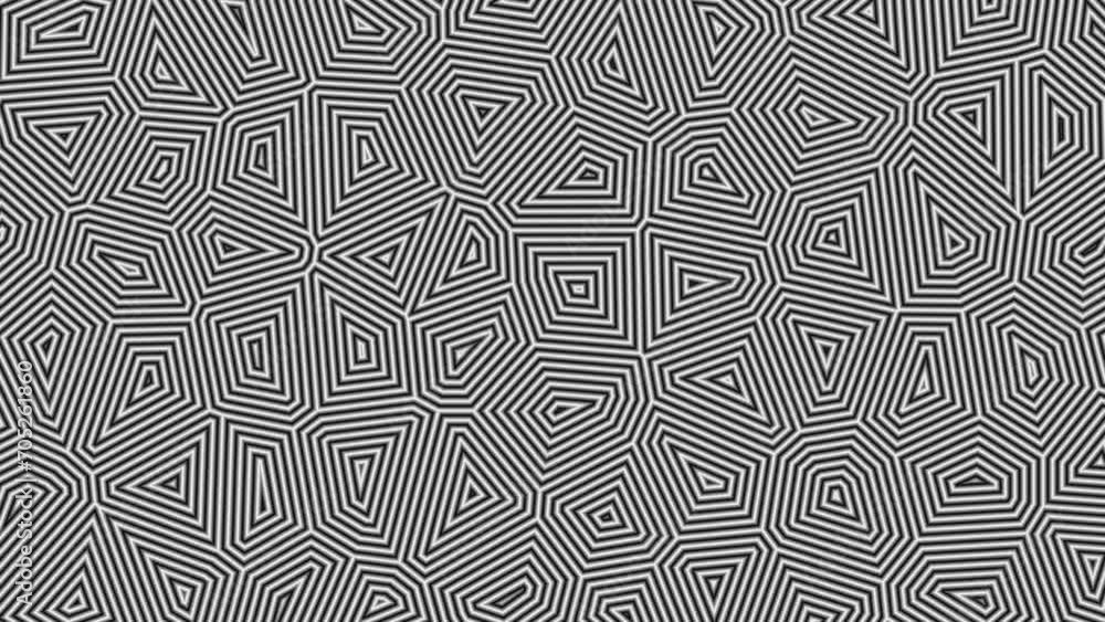 Poster black and white mosaic with a minimal wavy surface. random waving. abstract background from chaotic 