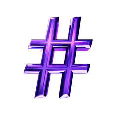 Fototapeta premium Purple symbol with bevel