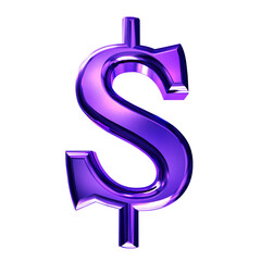 Naklejka premium Purple symbol with bevel