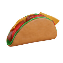 3d render  taco illustration