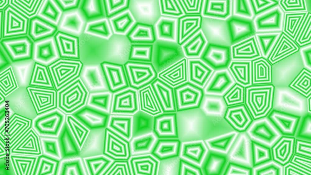 Poster abstract green motion background of chaotic green pieces moving randomly. abstract shapes. fractured