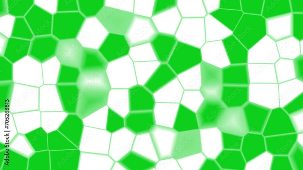 Poster abstract green motion background of chaotic green pieces moving randomly. abstract shapes. fractured