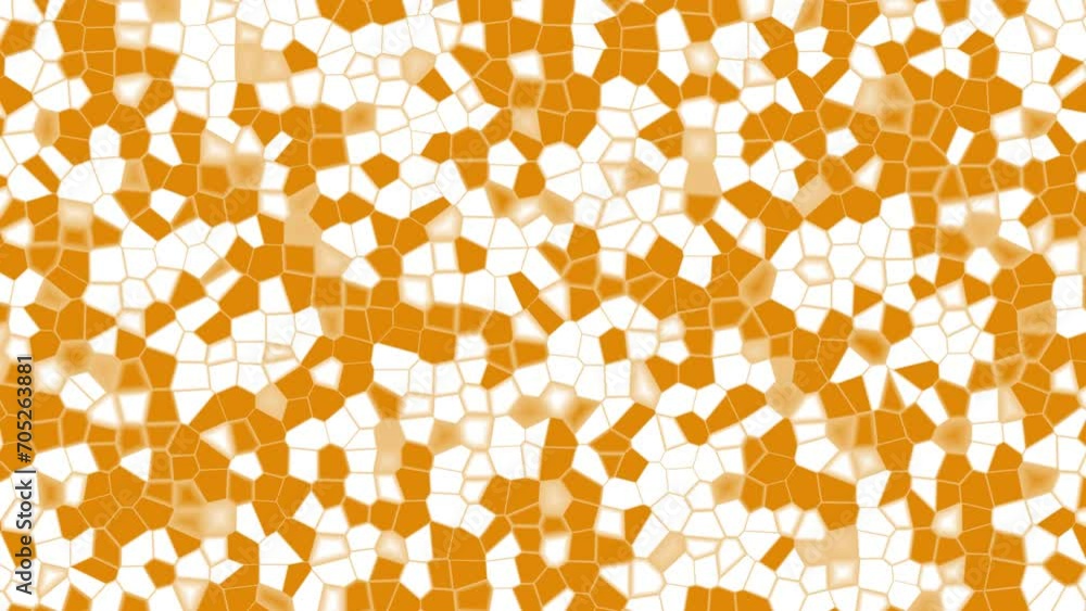 Poster abstract orange motion background of chaotic green pieces moving randomly. abstract shapes. fracture