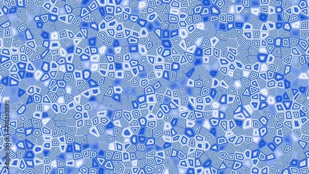 Poster abstract blue motion background of chaotic green pieces moving randomly. abstract shapes. fractured 