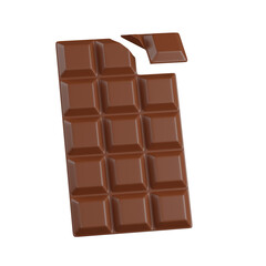 3d render chocolate bar illustration