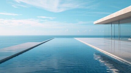 likely captures an infinity pool, which is a reflecting or swimming pool