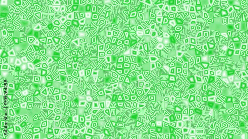 Poster abstract green motion background of chaotic green pieces moving randomly. abstract shapes. fractured