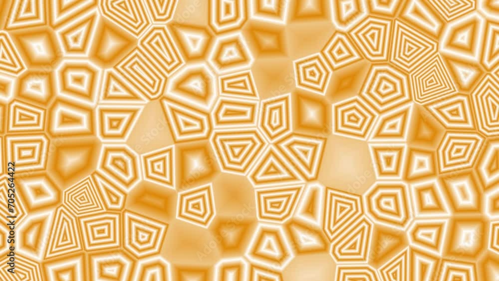 Poster abstract orange motion background of chaotic green pieces moving randomly. abstract shapes. fracture