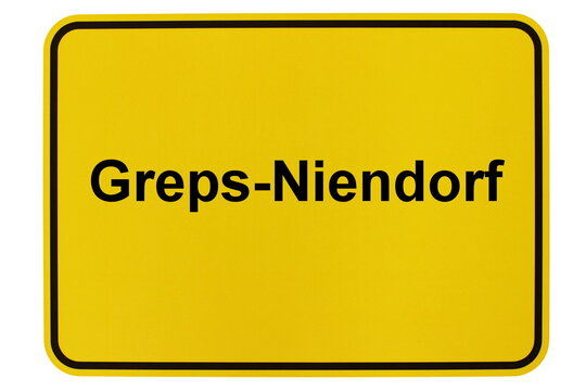 Illustration eines Ortsschildes der Gemeinde Greps-Niendorf in Mecklenburg-Vorpommern