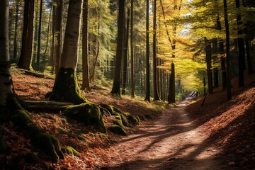 The Enchanting Autumn Forest Path