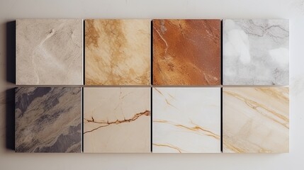 The texture of natural marble is flat laid